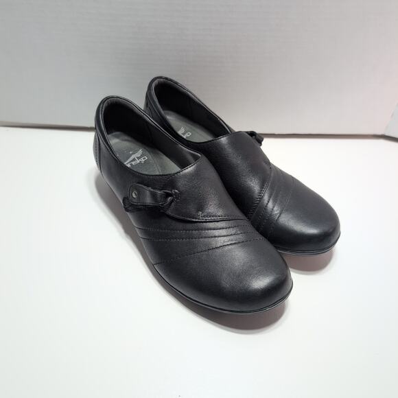 DANSKO Franny Wide Black Leather Women's Medical Comfort Clogs Size 9 - Picture 1 of 10